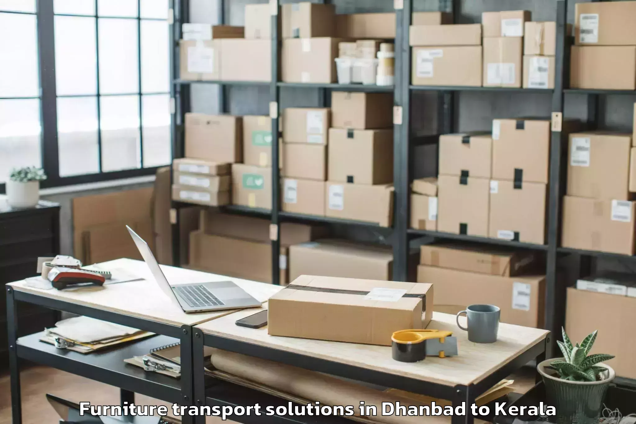 Book Dhanbad to Karinkallathani Furniture Transport Solutions Online